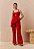 CACAY BLUSA ALÇA FINA BABADO ASSIMÉTRICO -VERMELHO ESCURO - Imagem 3