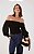 DRESS TO BLUSA TRICOT LASTEX MANGA - PRETO - Imagem 1