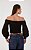 DRESS TO BLUSA TRICOT LASTEX MANGA - PRETO - Imagem 6