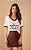 DRESS TO T-SHIRT SILK WELLNESS CLUB - OFF WHITE X MARROM CAFEINA - Imagem 1