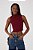 DRESS TO BLUSA TRICOT CANELADA GOLA - VINHO BOSSA - Imagem 2