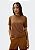 HERING BLUSA FEMININA MANGA CURTA EM TRICÔ LEVE - MARROM - Imagem 1