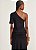 COLCCI BLUSA SLIM UMA MANGA COM FRANZIDO LATERAL - PRETO - Imagem 2