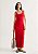 HERING VESTIDO MIDI JUSTO EM RIBANA - VERMELHO - Imagem 1