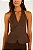 FARM BLUSA COLETE ALFAIATARIA MARROM CHOCOLATE - Imagem 3