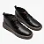 DEMOCRATA BOTA MASCULINA GRID COURO PRETO - Imagem 2