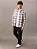 CALVIN KLEIN CAMISA JEANS MANGA LONGA OVERSHIRT FLANEL CHECK OFF WHITE - Imagem 3
