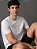 CALVIN KLEIN CAMISETA MASCULINA MEIA MALHA LOGO OFF WHITE - Imagem 5