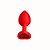 Plug em Silicone Vermelho com Base Coração Tamanho P | Design Anatômico e Conforto - Imagem 1