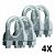 Kit 4 Clips Grampado para Cabo de Aço 8mm 5/16'' - Imagem 1