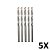 Kit 5 Broca Concreto Widea Videa 3/8'' 9,5mmX70mm Irwin - Imagem 1
