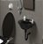 Lavatório Plástico 3,8L + Sifão Universal Preto Lavabo Astra - Imagem 6