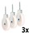 Kit 3 Roldana Branca Plástica Com Parafuso 4cm - Imagem 1