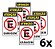 Kit 6 Placa Pvc Proibido Estacionar Garagem Auto-adesiva - Imagem 1