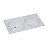 Tanque Duplo Mármore Sintético 100x51cm Branco Gelo Rorato - Imagem 1