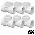 Kit 6 Tee PVC Roscável 1" (32mm) Branco Tigre - Imagem 1