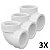 Kit 3 Joelho/Cotovelo 90º PVC Roscável 1 (32mm) Branco Tigre - Imagem 1