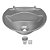 Lavatório Plástico Prata Kit Instalação 3,8L 36X28cm Astra - Imagem 1