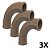 Kit 3 Curva Longa 90° Soldável 3/4'' (25mm) Tigre - Imagem 1