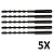 Kit 5 Broca Martelete Sds Plus Concreto 8mmX160mm Irwin - Imagem 1