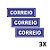 Kit 3 Placa de Aviso e Sinalização Portas Correios 15cmx5cm - Imagem 1