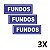 Kit 3 Placa de Aviso e Sinalização Portas Fundos 15cmx5cm - Imagem 1