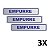 Kit 3 Placa de Aviso Sinalização Portas Empurre 25cmx5cm - Imagem 1