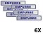 Kit 6 Placa de Aviso Sinalização Portas Empurre 25cmx5cm - Imagem 1