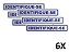 Kit 6 Placa de Sinalização Portas Identifique-se 25cmx5cm - Imagem 1