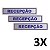 Kit 3 Placa de Aviso Sinalização Portas Recepção 25cmx5cm - Imagem 1