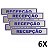 Kit 6 Placa de Aviso Sinalização Portas Recepção 25cmx5cm - Imagem 1