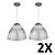 Kit 2 Lustre Pendente Galpão Comercio Prismático 12'' - Imagem 1