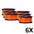 Kit 6 Carretel de Linha de Pedreiro Lisa 100 metros Laranja - Imagem 1