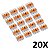 Kit 20 Conector Emenda Compacto Fios e Cabos 3 Vias 221 Wago - Imagem 1