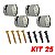 Kit 25 Botão Francês Suporte ABS P/ Espelho + Bucha Parafuso - Imagem 1