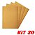 Kit 30 Lixa Folha Grão 80 Madeira Porta Acabamento 27X22cm - Imagem 1