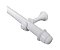 Kit Varão Suporte Simples Cortina Ponteira 28mmX2M Branco - Imagem 2