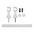 Kit Varão Suporte Simples Cortina Ponteira 28mmX2M Branco - Imagem 1