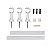 Kit Varão Suporte Simples Cortina Ponteira 19mmX4M Branco - Imagem 1