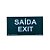 Placa PVC Fotoluminescente Saída Exit Emergência - Imagem 1