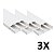 Kit 3 Canaleta 3 Divisórias Cabos Fios Fita Dupla Face 2MT - Imagem 1
