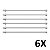 Kit 6 Engate Flexível 1/2 X 150cm Água Fria Pvc Branco Astra - Imagem 1