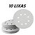 Kit 10 Disco Lixa Pluma Orbital 125mm 5" 8 Furos Grão 60 - Imagem 1