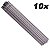 Kit 10 Vareta Eletrodo Revestido P/ Solda E6013 3,25mmx350mm - Imagem 1