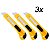 Kit 3 Estilete C/ Trava Lâmina Larga 8286 18mm Brasfort - Imagem 1