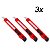 Kit 3 Estilete C/ Trava Lâmina Estreita 8285 9mm Brasfort - Imagem 1