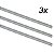 Kit 3 Barra Roscada BSW Aço 5/32'' x 1 Metro - Imagem 1