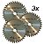 Kit 3 Disco Serra Para Madeira 180mm 7.1/4'' 36 Dentes - Imagem 1
