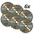 Kit 6 Disco Serra Para Madeira 180mm 7.1/4'' 36 Dentes - Imagem 1