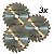 Kit 3 Disco Serra Para Madeira 180mm 7.1/4'' 24 Dentes - Imagem 1